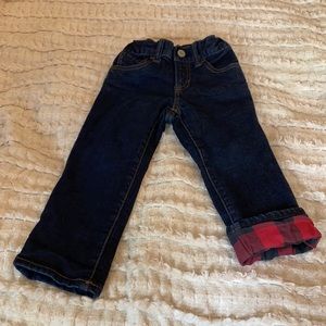 Flannel lined jeans
